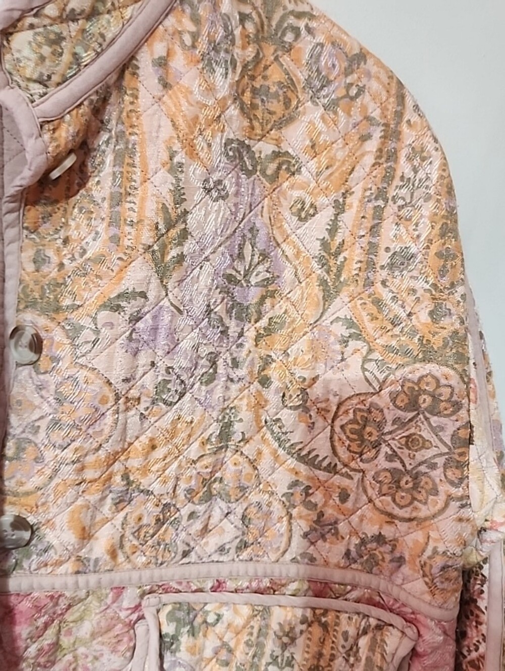 Zara Quilted Floral Paisley Jacket Oversized Boho Chic. Medium - Picture 5 of 9